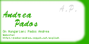 andrea pados business card